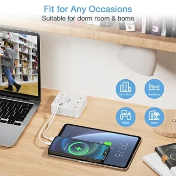 TESSAN Travel Power Strip with USB Ports for Cruise and Travel