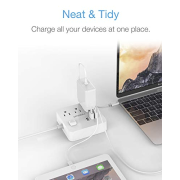 TESSAN Travel Power Strip with USB Ports for Cruise and Travel