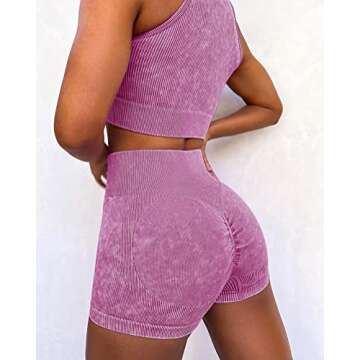 KIKIMINK Women's Seamless High Waist Butt Lifting Yoga Shorts