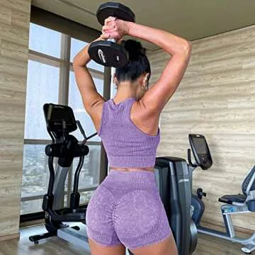 KIKIMINK Women's Seamless High Waist Butt Lifting Yoga Shorts