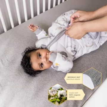 Burt's Bees Baby Organic Cotton Crib Sheets, Breathable