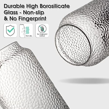 Anti-slip Storage Jar, 3 Pack, with Airtight Wood Lid Glass Kitchen Canisters 12oz, 17oz, 25oz