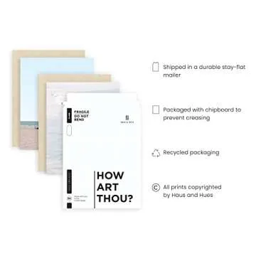 HAUS AND HUES Ocean Prints Set of 4 - Coastal Decor