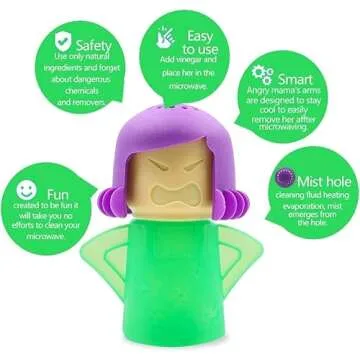 ACZURXLY Angry Mama Microwave Cleaner - Funny & Effective
