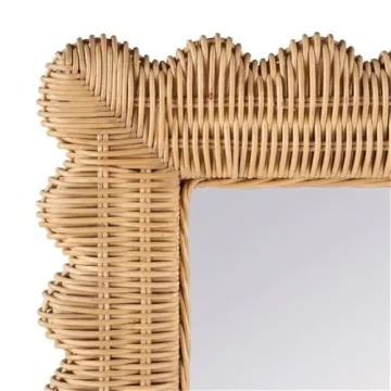 Butler Specialty Flora Rattan Scalloped Wall Mirror - Elegant Design