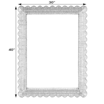Butler Specialty Flora Rattan Scalloped Wall Mirror - Elegant Design