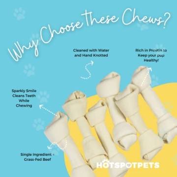 Hotspot Pets Rawhide Bones – Natural Treats for Dogs