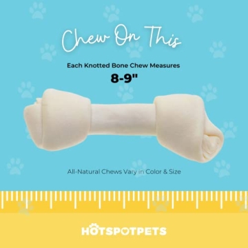 Hotspot Pets Rawhide Bones – Natural Treats for Dogs