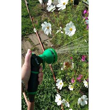 ikris Metal Garden Hose Nozzle 10-Pattern One-Touch Sprayer