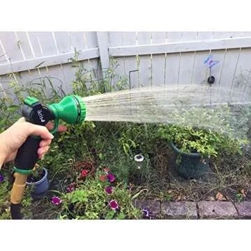 ikris Metal Garden Hose Nozzle 10-Pattern One-Touch Sprayer