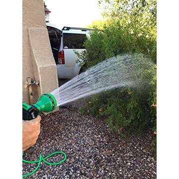 ikris Metal Garden Hose Nozzle 10-Pattern One-Touch Sprayer