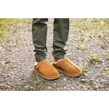 Fireside Men's Shearling Water Resistant Indoor Outdoor Clog