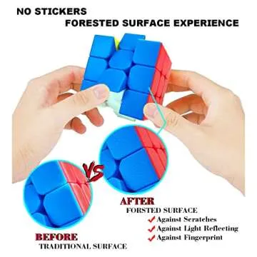 Ella Dream, 6 Pack Speed Cube Set, Stickerless Cube, Easy Smooth Turning Professional 3X3X3 Speed Cube, Party Favors, Puzzle Toys for Children, Adults, and All Ages