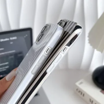 Yeddabox Cute Striped iPhone 15 Case - Slim & Shockproof