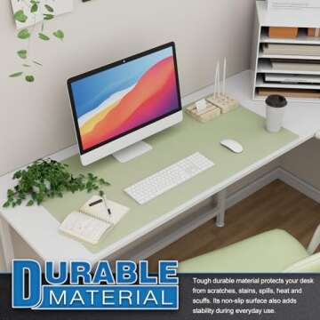 K KNODEL Large Leather Desk Mat for Office Use