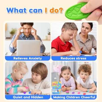 Quiet Fidget Sensory Stones for Kids & Adults - 8 Pack