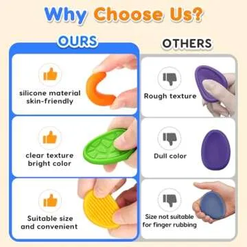 Quiet Fidget Sensory Stones for Kids & Adults - 8 Pack