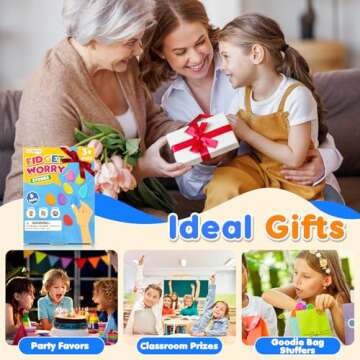 Quiet Fidget Sensory Stones for Kids & Adults - 8 Pack