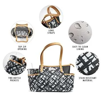 Fit & Fresh Navarto Insulated Lunch Bag - Stylish & Functional for Any Occasion
