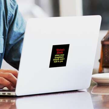 CafePress Writer's Block Square Sticker 3 X 3 Square Bumper Sticker Car Decal