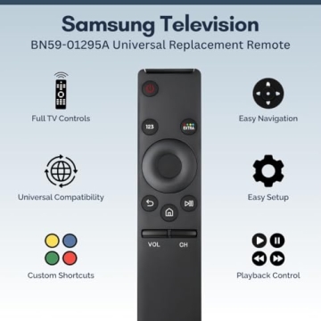 BN59-01295A Samsung TV Remote Control Replacement - Easy Setup, Durable Design, Universal Compatibil...