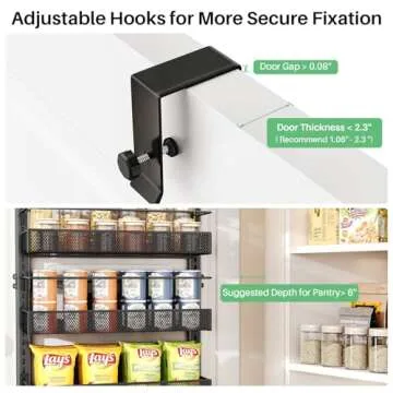 Over the Door Pantry Organizer - Adjustable Spice Rack