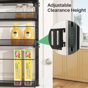 Over the Door Pantry Organizer - Adjustable Spice Rack