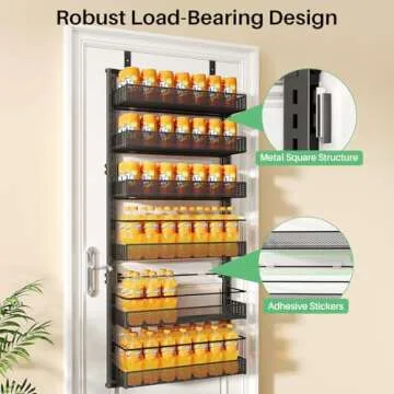 Over the Door Pantry Organizer - Adjustable Spice Rack
