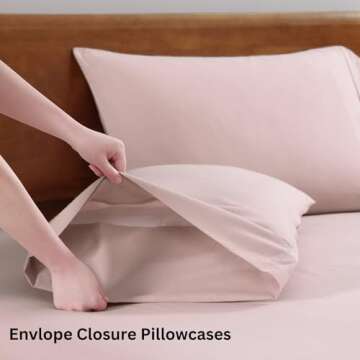 LANE LINEN Organic Cotton Sheets Full Size for Luxury Comfort