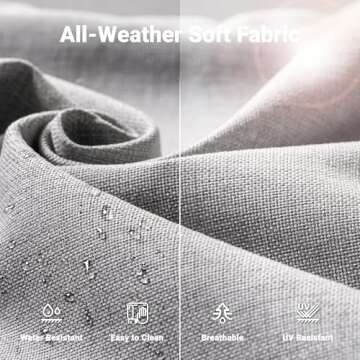 ovios 7 Pieces Patio Set with Fire Pit & Swivel Chairs