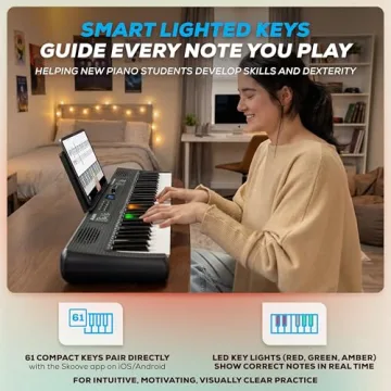Alesis 61 Key Portable Keyboard with Light Up Keys