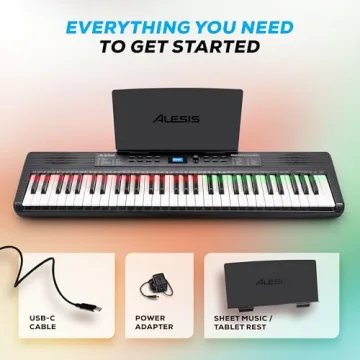 Alesis 61 Key Portable Keyboard with Light Up Keys