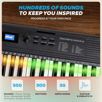 Alesis 61 Key Portable Keyboard with Light Up Keys