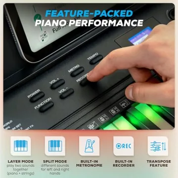 Alesis 61 Key Portable Keyboard with Light Up Keys