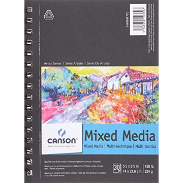 Canson Artist Mixed Media Sketchbook - 5.5x8.5, 30 Sheets
