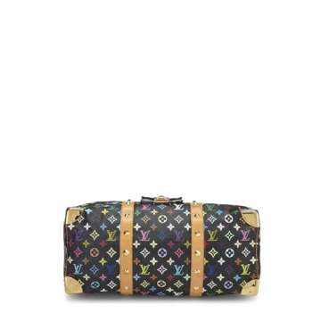 Louis Vuitton, Pre-Loved Takashi Murakami x Louis Vuitton Black Monogram Multicolore Keepall 45, Black