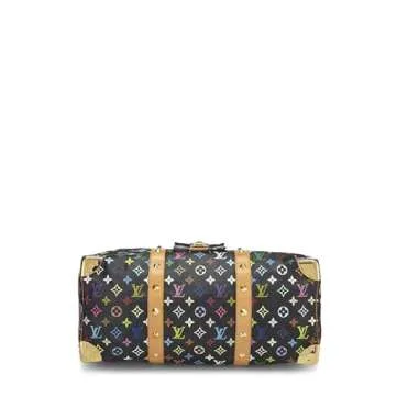 Louis Vuitton, Pre-Loved Takashi Murakami x Louis Vuitton Black Monogram Multicolore Keepall 45, Black