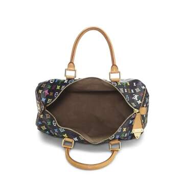 Louis Vuitton, Pre-Loved Takashi Murakami x Louis Vuitton Black Monogram Multicolore Keepall 45, Black