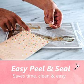 Pack It Chic - 10” X 13” (200 Pack) Clear Resealable Cello Bags - Fits 10X13 Prints, Photos, Documents - Self Seal