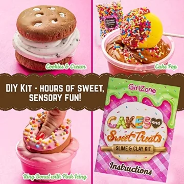 GirlZone Cakes & Sweet Treats Fun Slime Kit for Kids