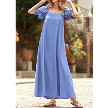 KIRUNDO Summer Maxi Dress with Pockets - Casual & Chic