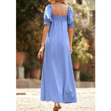 KIRUNDO Summer Maxi Dress with Pockets - Casual & Chic