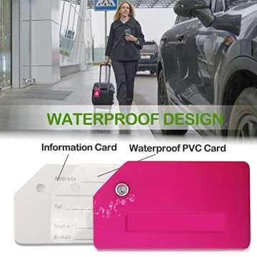 Luggage Tag - Travel Essentials Accessories for Suitcases Quickly Identify, Travel Tags for Luggage, Backpacks, Bags, Baggage, Cruise Suitcases - Flexible & Bright Silicone