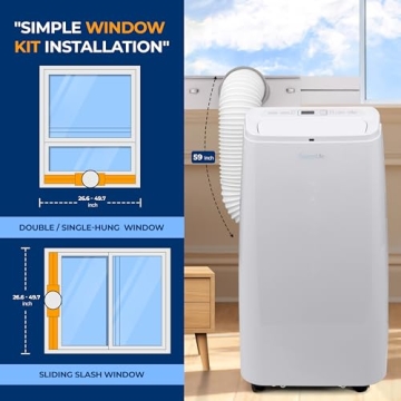 SereneLife Portable 12,000 BTU Air Conditioner for Rooms