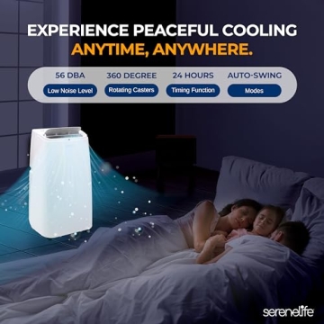 SereneLife Portable 12,000 BTU Air Conditioner for Rooms
