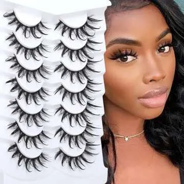 Manga Lashes Anime False Eyelashes Natural Japanese Lashes Wispy Thick Cosplay Eyelashes 18MM Spiky ...