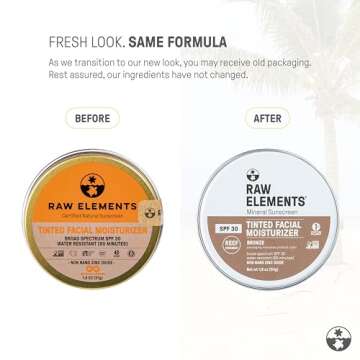 Raw Element Ultra-Moisturizing Tinted Face Cream, Non Toxic Mineral Face Sunscreen, Daily Tinted Moi...