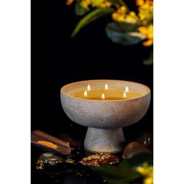 BLUEME Calm Osmanthus & Sandalwood Refillable 6 Wick Candle