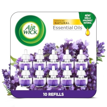 Air Wick Plug in Scented Oil Refill, 10ct, Lavender & Chamomile, Air Freshener, Essential Oils, Eco ...