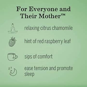 Earth Mama Organic Peaceful Tea | Stress Less! Calming, Relaxing Herbal Blend Safe for Pregnancy & Beyond, 16 Teabags Per Box